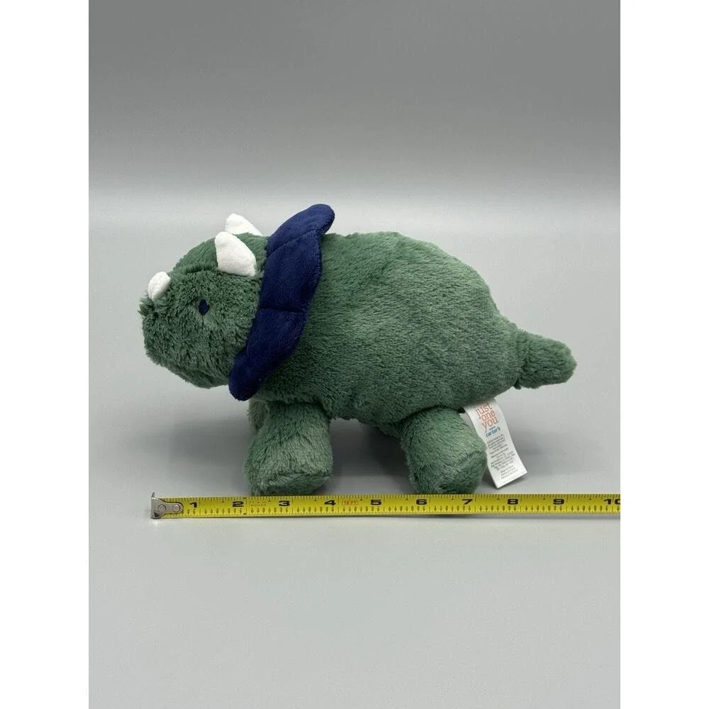 Carters Just One You Dinosaur Plush Green Triceratops Stuffed lovey #68340